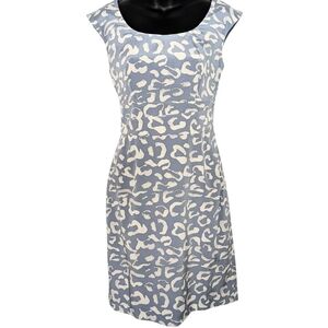 Ann Taylor Blue and White Midi Dress